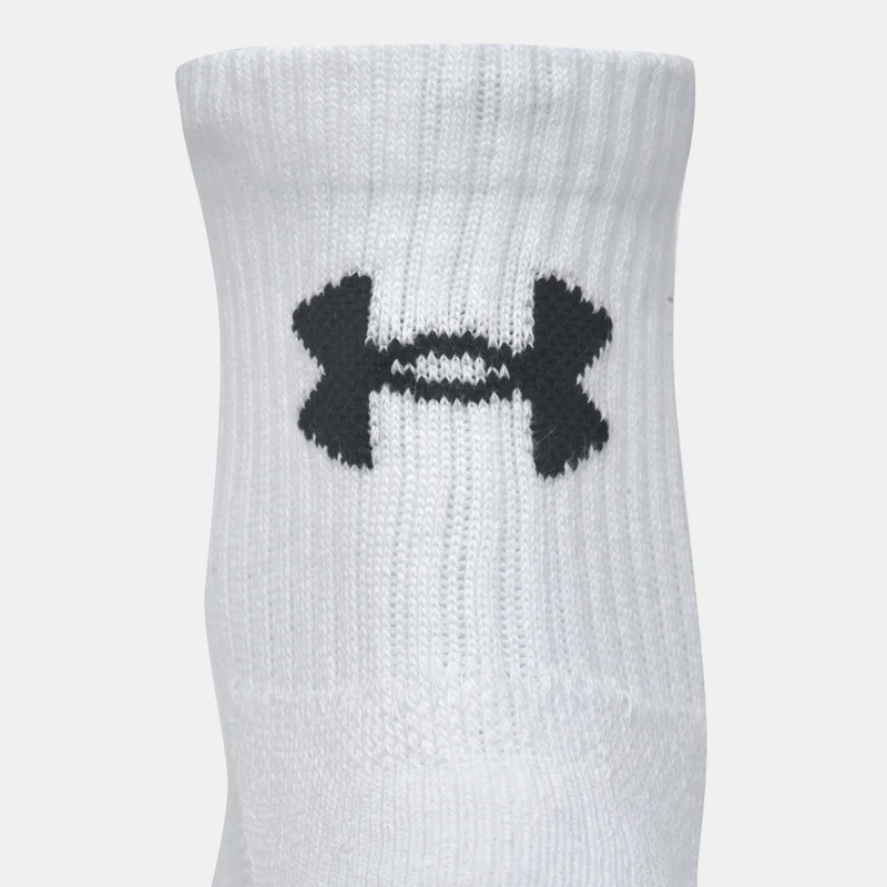 Under Armour White Training Cotton Quarter-Crew Socks (3 Pairs)  | Best Price UAE